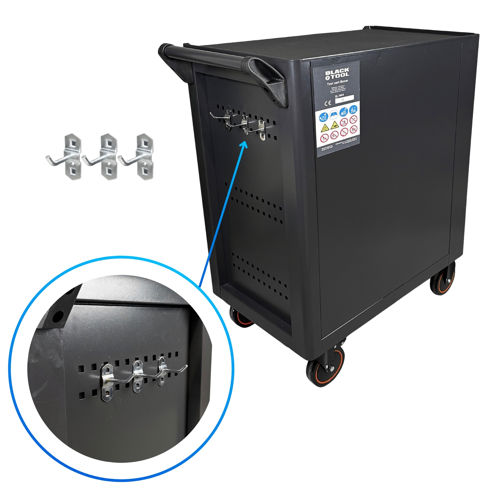 BL-5003 - Dielenský vozík Boxer Prázdny 7 zásuviek Bočná skrinka (32)